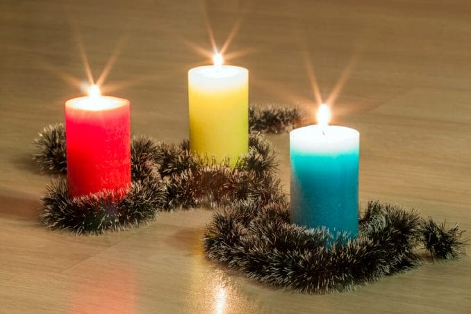 bougies de l'Avent calendrier Noël